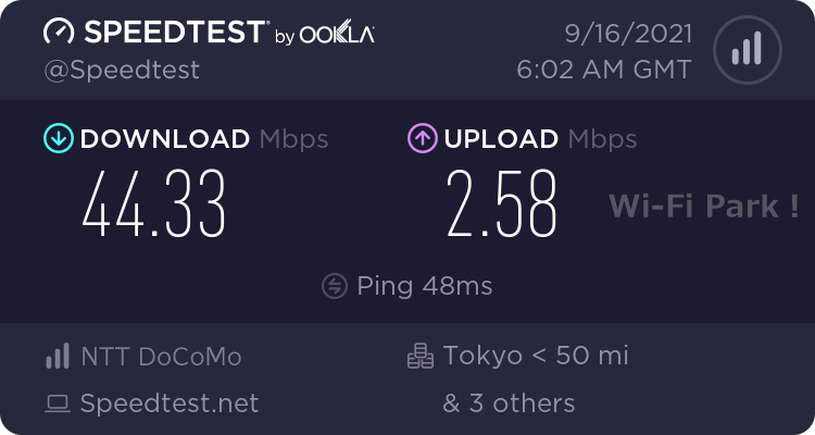 44.33Mbps 計測