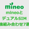 mineo(マイネオ) デュアルSIM 組み合わせ