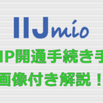 IIJmio(みおふぉん) MNP開通手続き