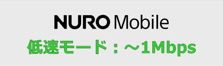 NUROモバイル 低速モード