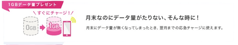 mio長特 データ量プレゼント