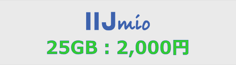 IIJmio 25GBプラン