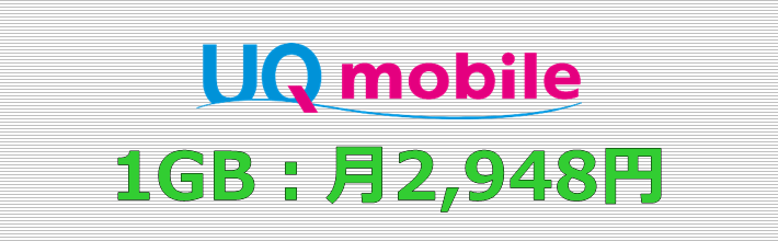 UQモバイル 1GBプラン