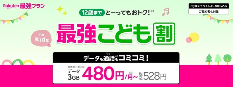 楽天モバイル 最強こども割
