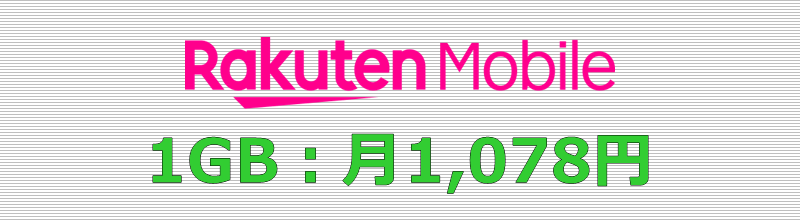 楽天モバイル 1GBプラン